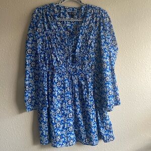 NWT J. Crew tie front beach cover up dress